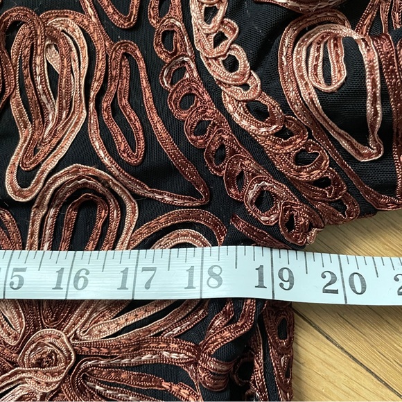 Vintage Casual Studio Floral Embroidered Sheer Black Mesh Jacket - Size XL - Picture 11 of 12